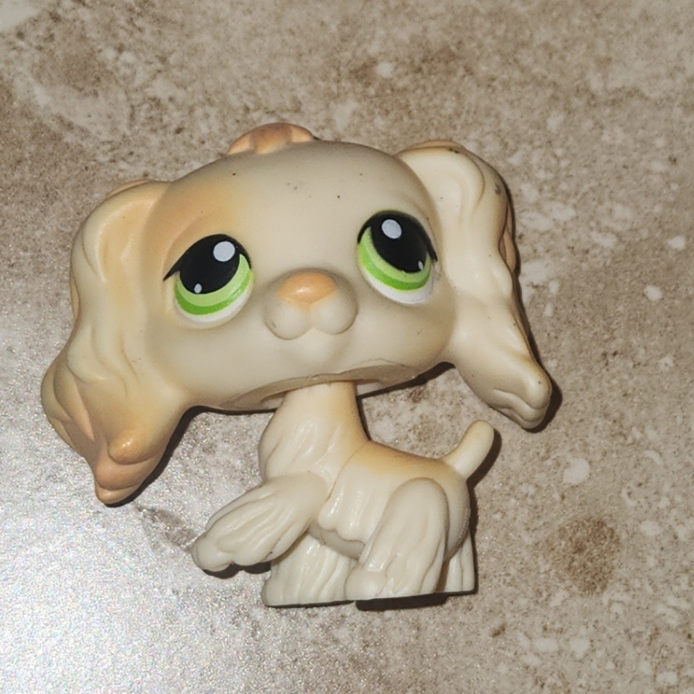 LPS #347 Authentic Yellow Cream Cocker Spaniel.